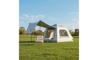 Quick-Inflate Inflatable Camping Tent with Awning Waterproof Tent with Awning Spacious Sturdy for Campers, Families, Weekend Trips