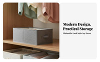 Foldable textile Box Stackable textile container with Handles Sturdy Construction