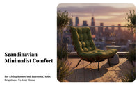Wood Frame Suspended Chair Ergonomic Ergonomicrest Armchair Minimalist Design Breathable Textile for Guests, Adults