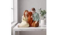 Hand-Painted Resin Figurine Faceless Desk Figurine Stylized Tabletop Ornament Textured for Shelf