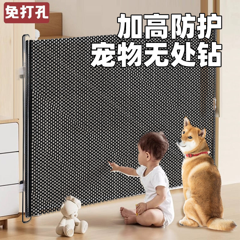 Cat Escape Proof Gate: Retractable Pet Fence, Anti-Jump Divider, Cat Door Barrier