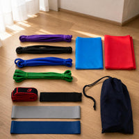 Numbwin 11-Piece Latex Resistance Band Set for Yoga & Fitness