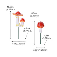 2 Pieces Glow Mushroom Garden Stake Whimsical Mushroom Stake Miniature Yard Decoration for Patio