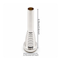 Trumpet Embouchure Piece with Spiral Body Copper Trumpet Embouchure Piece Smooth Shank for Practice