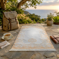 Jacquard Prayer Mat Easy to Stow-Away Folding Prayer Mat Reusable for Mosque