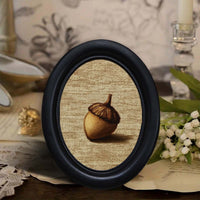 Wooden Oval Picture Frame with Landscape Design for Commercial Spaces
