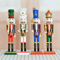 25cm Slim Circus Nutcracker Soldier Wooden Figurine Christmas Decoration