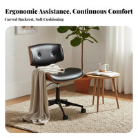 Upholstered Wood-Frame Task Chair Ergonomic Design Office Furniture for Students