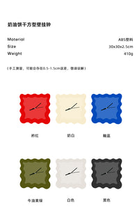 创意简约客厅装饰画挂钟餐厅装饰墙画钟表正方形个性摆件挂画