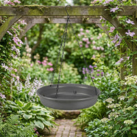 Hanging Bird Bath and Bird Feeder Water Tray Garden Decoration, Outdoor Hanging Lawn Decor for Patio Yard and Garden Use