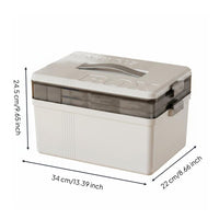 Home Medicine Storage Box Detachable Trays Stacked Medicine Organizer Easy to Opening Pill Storage Case for Living Room