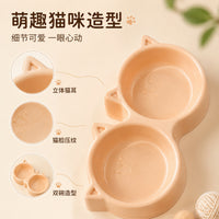 跨境热销宠物双碗可爱造型饮水喂食一体式宠物碗猫碗狗碗宠物用品