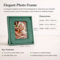 Plush Photo Frame, Handmade Fabric Lace