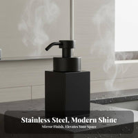 Countertop Foam Dispenser Refillable Foaming Soap Dispenser Modern Design Stainless Steel Soap Pump for Kitchen, Hotel