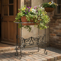Plant Stand Ornate Flower Stand Small for Entryway