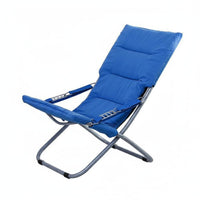 Adjustable Padded Recliner Foldable Lounge Chair Sturdy Frame for Home, Students