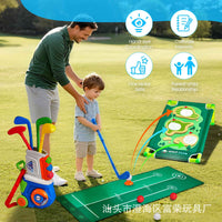 Children's Golf Training Set Toy with Hitting Mat for Indoor and Outdoor Parent-Child Interaction