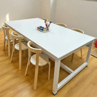 Kindergarten Training Table Thickened Tabletop Kids Activity Table Rounded Corners Children's Furniture for Students, Childcare Facility, Playroom