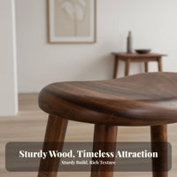 Artisan-Made Walnut Bench Solid Wood Construction Wooden Stool Versatile Use