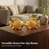 Housewarming Gift Feng Shui Aquatic Creature Statue Symbol of Success Golden Aquatic Creature Figurine Resin Material for New Homeowners