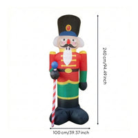 Outdoor Inflatable Nutcracker Soldier Festive Nutcracker Soldier Seasonal Christmas Decoration Portable for Yard, Entryway