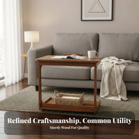 Mobile with Lockable casters C-Shaped Snack Table Space-Saving Design Rolling C-Shaped Stand Slides Under Sofa or Bed Household Furniture Multi-Functional for Apartment Dwellers, Remote Workers, Living Room, Small Spaces, Home Office, Bedroom
