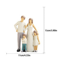 Family Figurine Faceless Tabletop Sculpture Neutral for Shelf, Entryway