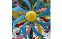 Three Layer Windmills Decor Weather Resistant Colorful Garden Whirling Easy to Install Metal Wind Whirling for Patio