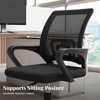 Adjustable Height Rolling Mesh Task Chair 360-Degree Swivel Mesh Back Rolling Chair Reclining Backrest Computer Seat Ergonomic Design for Distant Workers, Students, Adults, Conference Room, Bedroom