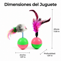 Interactive Cat Toys, 2 Pieces of Smart Polymer Birds with Weighted Base, for Kittens and Adult Cats