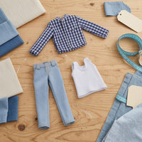 1/12 Scale Male Clothes Set   1/12 Scale Doll Outfit Cloth Material Miniature Apparel