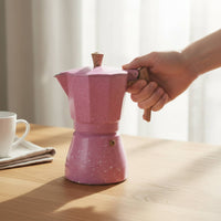 Stovetop Espresso Pot Portable & Lightweight Octagonal Aluminum Coffee Pot Italian Coffee Brewer Rich Flavor Kitchenware