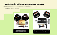 800W cordless PA horn, remote use
