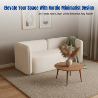 Reception Sofa, Nordic minimalist plush couch, Small Apartment Lounge, Office Meeting Chair, Removable Cushion