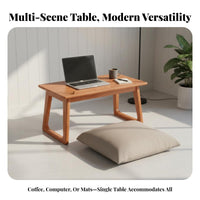 Foldable mat-design Table Japanese design Floor Desk Space-Saving for Bedroom, Adults