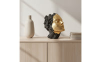 Classical-Inspired Human Figure Sculpture Decorative Tabletop Sculpture Three-Dimensional Head Bust Artistic for Home Decorators, Entryway, Office, Living Room