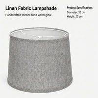 Table Lamp Shade 2 Pack with Foldable Textile Lampshade for Easy Storage, Light Set for Living Room and Bedroom