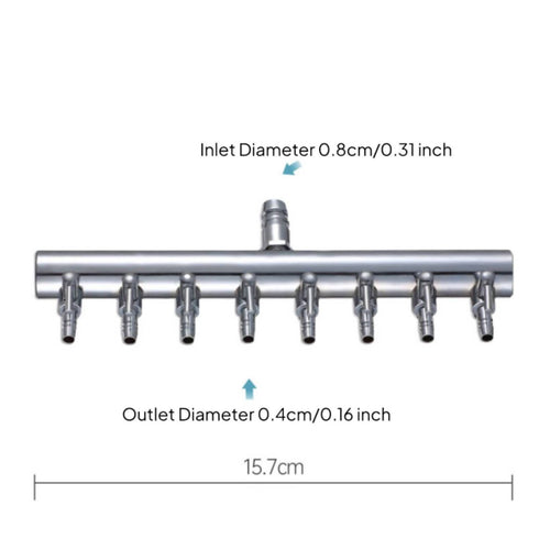 Stainless Steel Air Manifold Adjustable Air Valve Splitter Precise Control