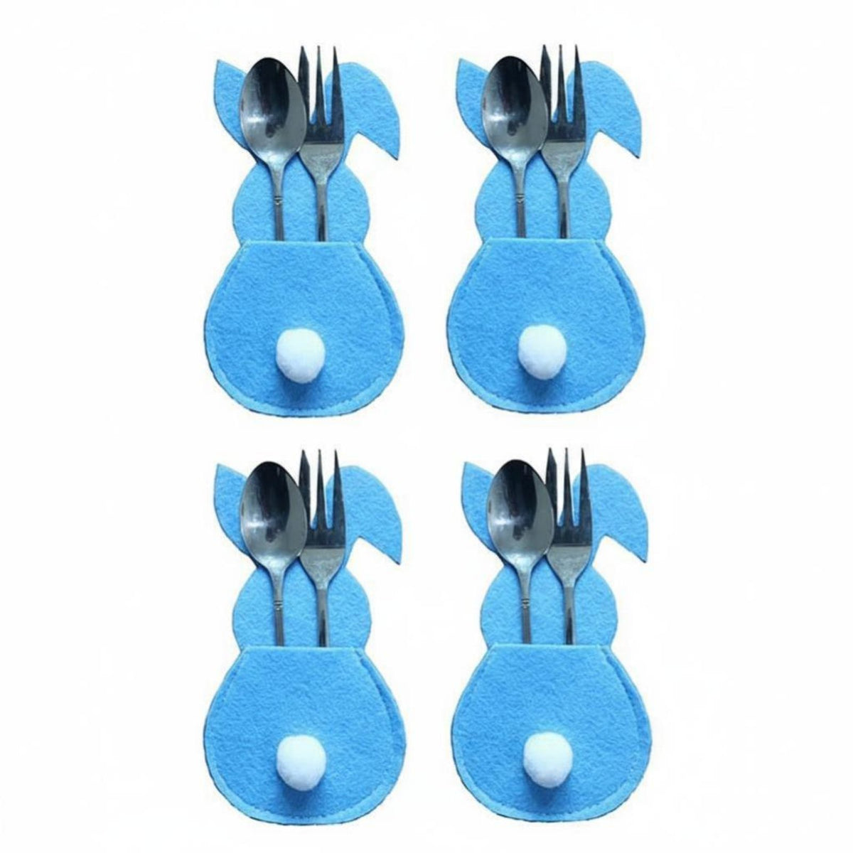 Reusable Easter rabbit Utensil Bag Festive Table Decor rabbitShaped Utensil Pocket adaptable Cutlery Holder Multi-Color Set for Restaurant Owners, Children, Event Planners, Family Gatherings, Home, Birthday Parties