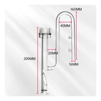 Glass Lily Pipe Set Shrimp Safe Inlet Lily Pipe Skimmer Set for Planted Aquarium