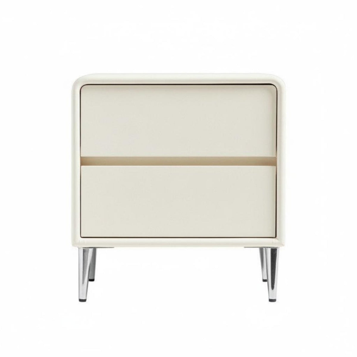 3-Drawer Rounded Nightstand Modern Design Home Furniture Compact Footprint
