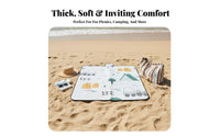 Waterproof Foldable Picnic Mat Moisture-Proof Quilted Cartoon Mat Thickened Outdoor Gear Portable for Picnickers, Families, Camping, Picnics, Beach, Travel