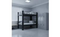 Heavy Duty Bunk Bed with Storage Space Saving Metal Bunk Bed Sturdy Furniture Long-Lasting for Students