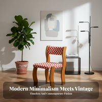 Upholstered Boudoir Chair French Aesthetic Tri-Lobed Rear Chair Vintage Design Soft and Comfortable for Adults, Guests, Bedroom