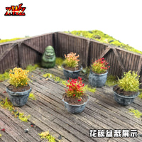 ZWZ Creator Model Textured Flower Cluster for Miniature Scenes DIY Sand Table Model Material