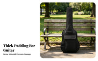 41-Inch Acoustic Guitar Bag Black Backpack Guitar Bag