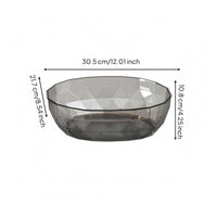 Oval Fruit Bowl Transparent Tableware Long-Lasting