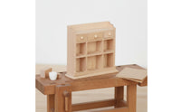1:12 Scale Dollhouse Cabinet Realistic Detail 1:12 Scale Wall Cabinet Modern Design Unpainted Wooden Display Shelf for Crafters, Hobbyists