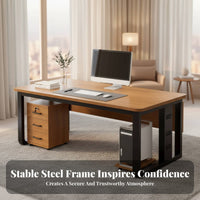 L-Shaped managerial Desk Modern Design Office Furniture Minimalist aesthetic Easy Assembly for Managers, managerials