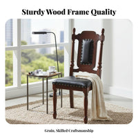 Upholstered Highrear Chair Retro Retro Design Upholstered Highrear Seat Nailhead Three-Piece Set Stain Resistant